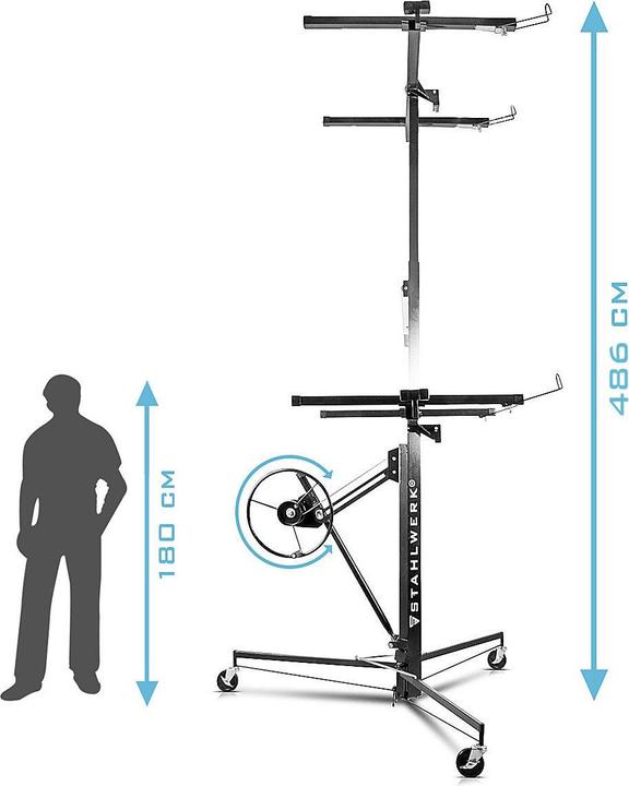 Actual product image Stahlwerk Panel lifter PH-465 ST 1.92-4.86 m, load capacity up to 68 kg (68 kg)