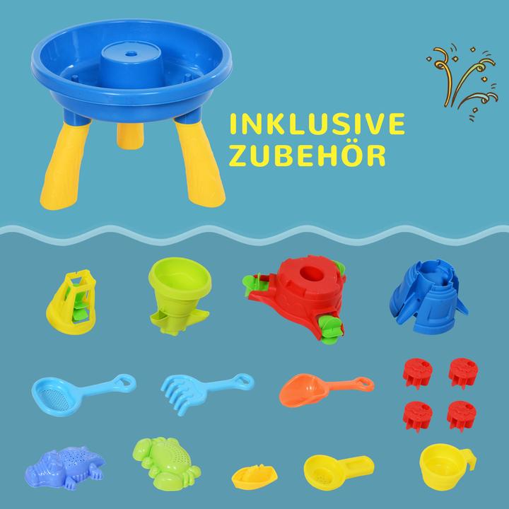 Produktbild Homcom Kinder Sandkastentisch mit 21-tlg. Zubehör