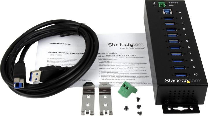 Image du produit StarTech 10 PORT INDUSTRIAL USB 3.0 HUB (USB-B, 10 Ports)