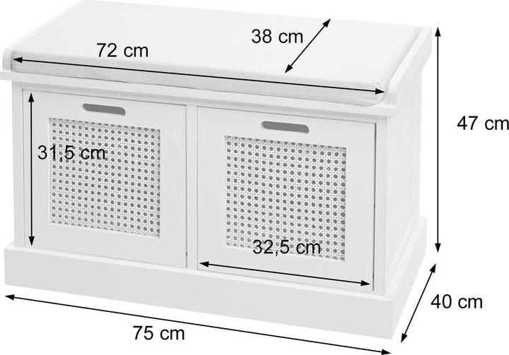 Image du produit JOHN316 Sitzbank (75 cm)
