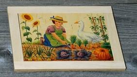 Image du produit Atelier Fischer 6021 Puzzle Ferme 12 pièces Femme avec oie (12 pièces)