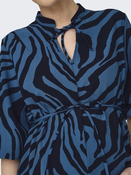 Image du produit Only Maternity Coupe normale Col en V Poignets élastiques Manches ballon Robe courte (M)