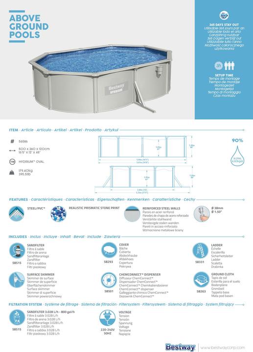 Actual product image Bestway Hydrium (500 x 360 x 120 cm)