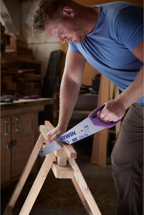 Produktbild MGA Irwin Plus 945 Junior-Handsäge 335 mm, Fein-Zahnung 12T / 13P, gehärtet, schneller Schnitt, 2K-Griff