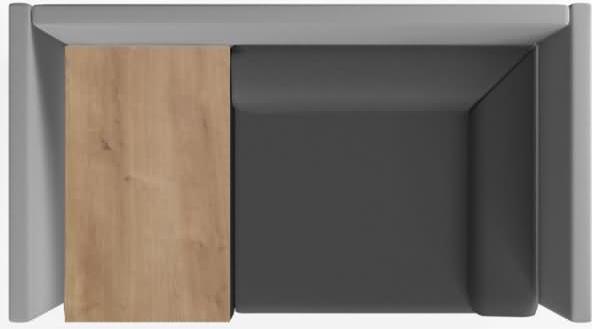 Actual product image Rocada Soft Seating meeting corner black, grey grey fabric