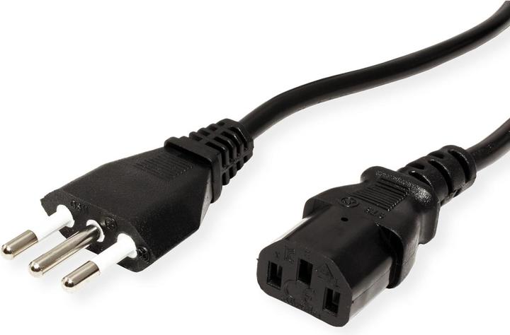 Immagine prodotto Value Cavo di alimentazione CEI 23-50 (M) a IEC 60320 C13 diritto (1.80 m)
