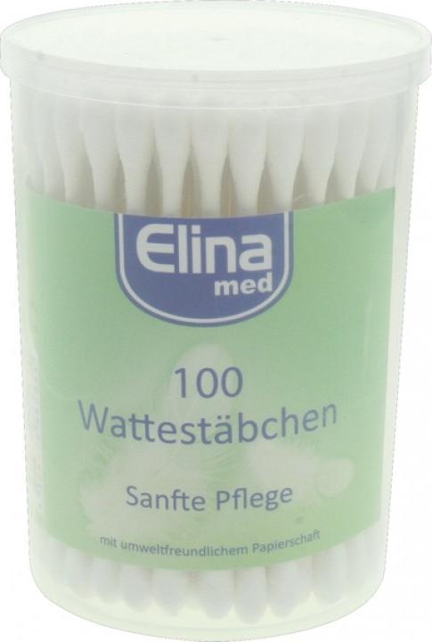 Elina Wattestäbchen Papier 100erin Runddose