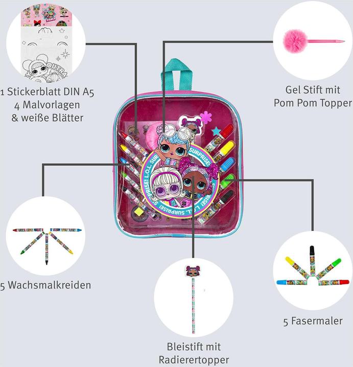 Produktbild Undercover Rucksack mit Aufdruck LOL Surprise mehrfarbig