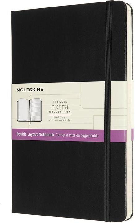 Image du produit Moleskine Carnet Double (13 x 21 cm, À rayures, Blanc, Couverture rigide)