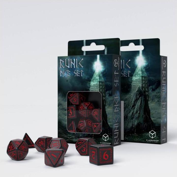 Image du produit Q Workshop SRUN06 - Jeu de dés RuneQuest, noir & rouge (7)