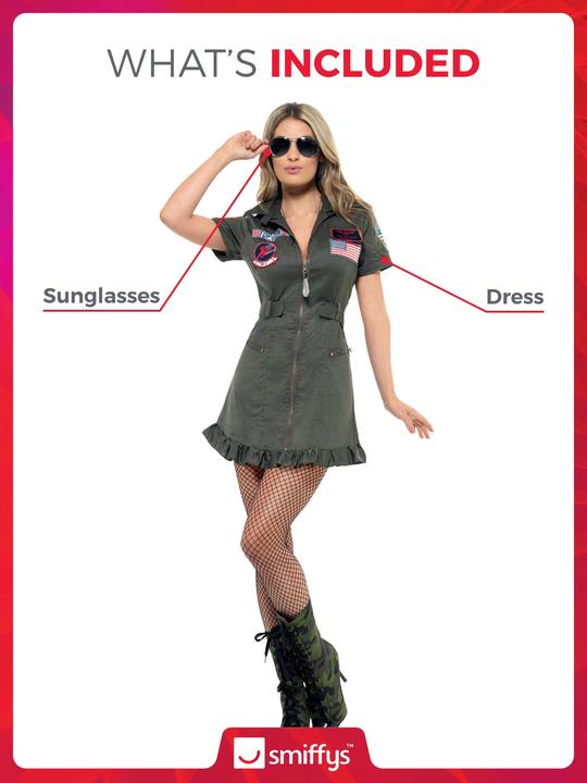 Actual product image Smiffys Top Gun women costume (L)