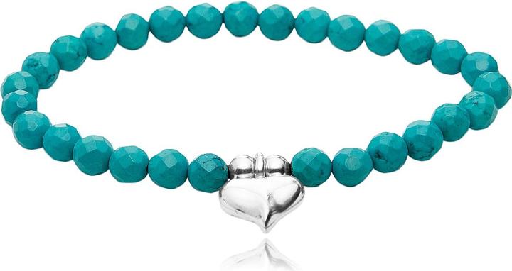 Immagine prodotto Leyda Bracciale turchese cuore (19 cm, Argento 925, Pietra)