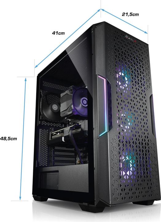 Actual product image Kiebel Gaming PC Titan Pro VII AMD Ryzen 7 7800X3D, 32GB DDR5, NVIDIA RTX 4070 Ti Super 16 GB, 1TB SSD, Win (AMD Ryzen 7 7800X3D, 32 GB, 1000 GB, GeForce RTX 4070 Ti Super)