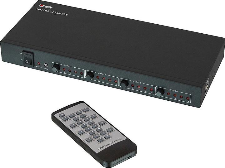 Actual product image Lindy HDMI 4K UHD 4x4 Matrix