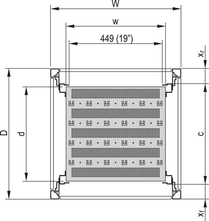 Actual product image Schroff Eurorack