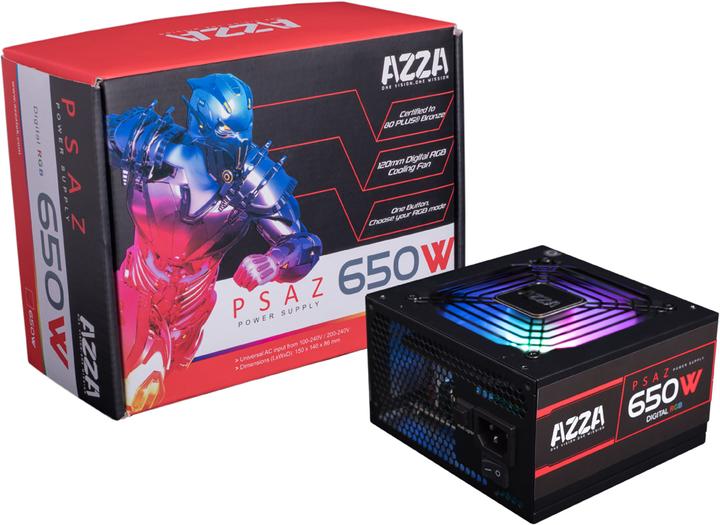 Actual product image Azza Power supply unit PSAZ ARGB (650 W)