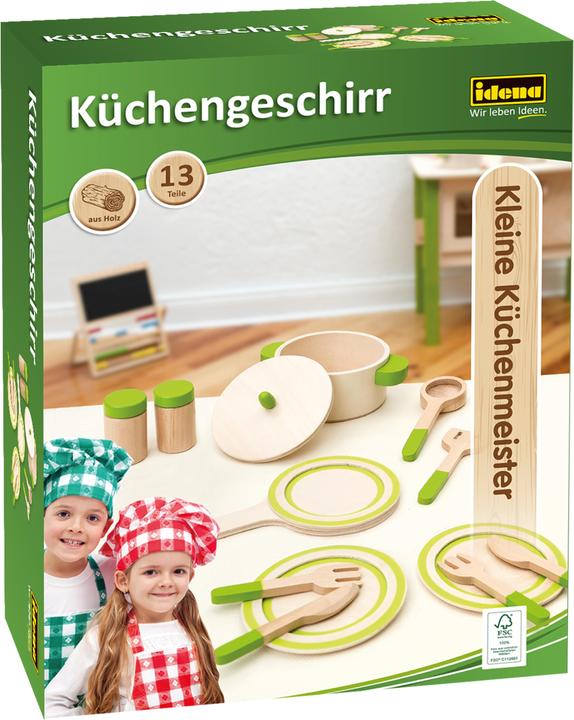 Produktbild Idena Küchengeschirr Holz 13 Teile FSC100%