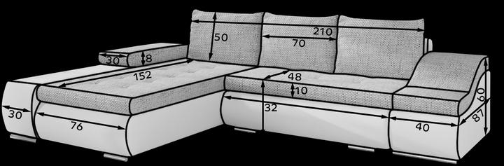 Produktbild ELTAP Ontario (4-Sitzer, Bettsofa, Ecksofa)