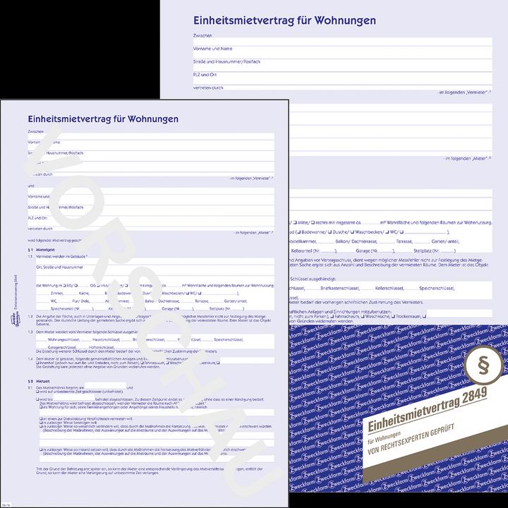 Produktbild Avery Einheitsmietvertrag für Wohnungen 2849 (4 x)
