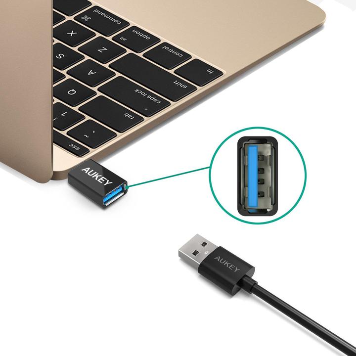 Immagine prodotto Aukey Adattatore da USB C a USB 3.0 (USB 3.0, 2.80 cm)