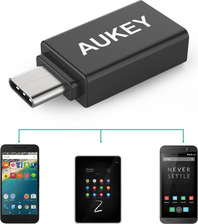 Immagine prodotto Aukey Adattatore da USB C a USB 3.0 (USB 3.0, 2.80 cm)