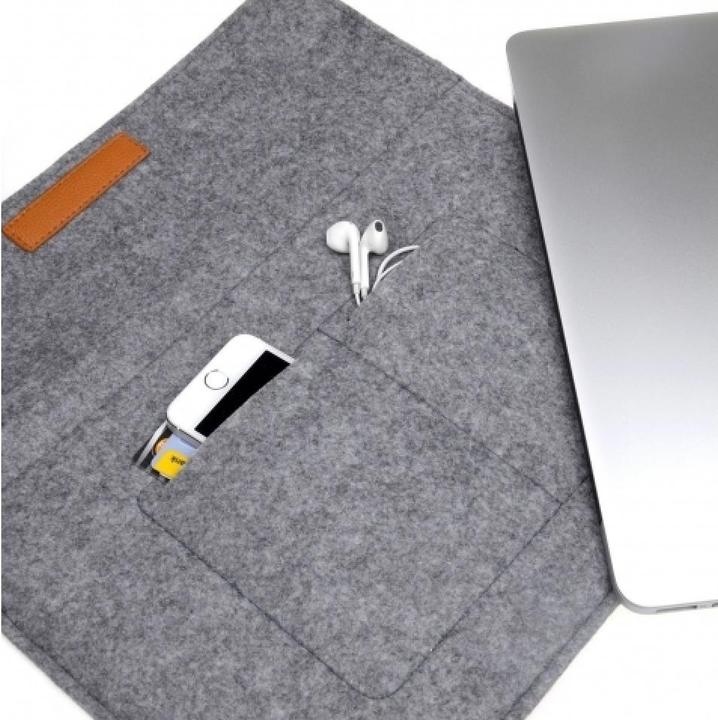 Image du produit Screenguard 2-in-1 Felt Sleeve Sacoche pour Macbook & Notebook 12" 11" en feutre (12", Apple)