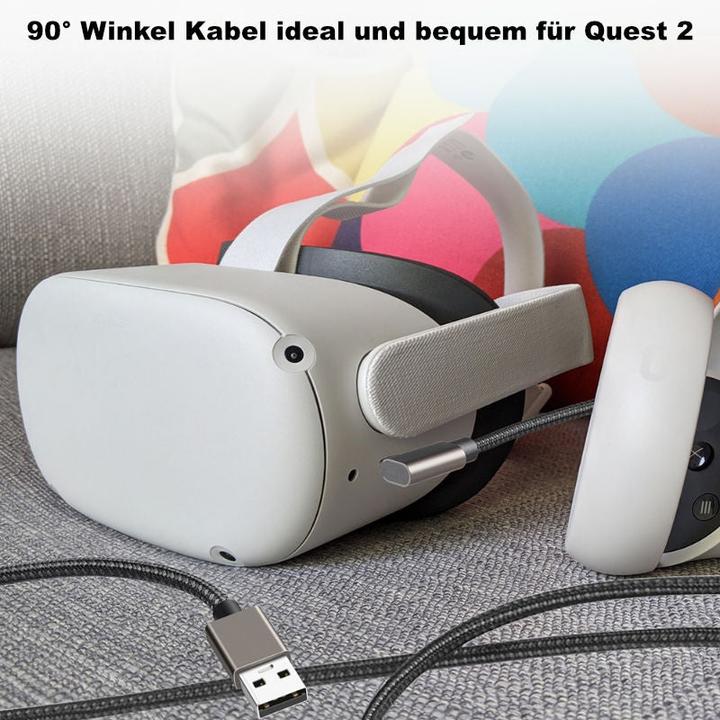 Produktbild Hermex Oculus Quest 1 + 2 Datenkabel 3m Kabel für VR Brille VR Headset