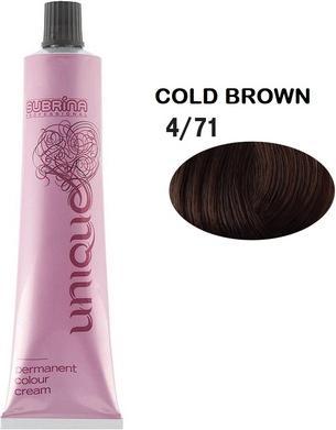 Produktbild Subrina Vopsea de par permanenta Unique 4/71, Castaniu Mediu Cenusiu Castaniu, 100ml (471 Medium Chestnut Ash Brown)