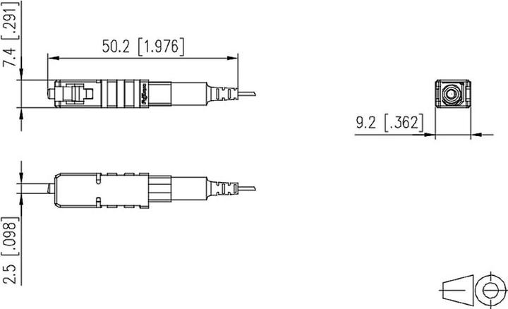 Image du produit Metz Connect BTR NETCOM 1509QAEO010C-E Connecteur fibre optique SC (1509QAEO010C-E) (Câbles de réseau)