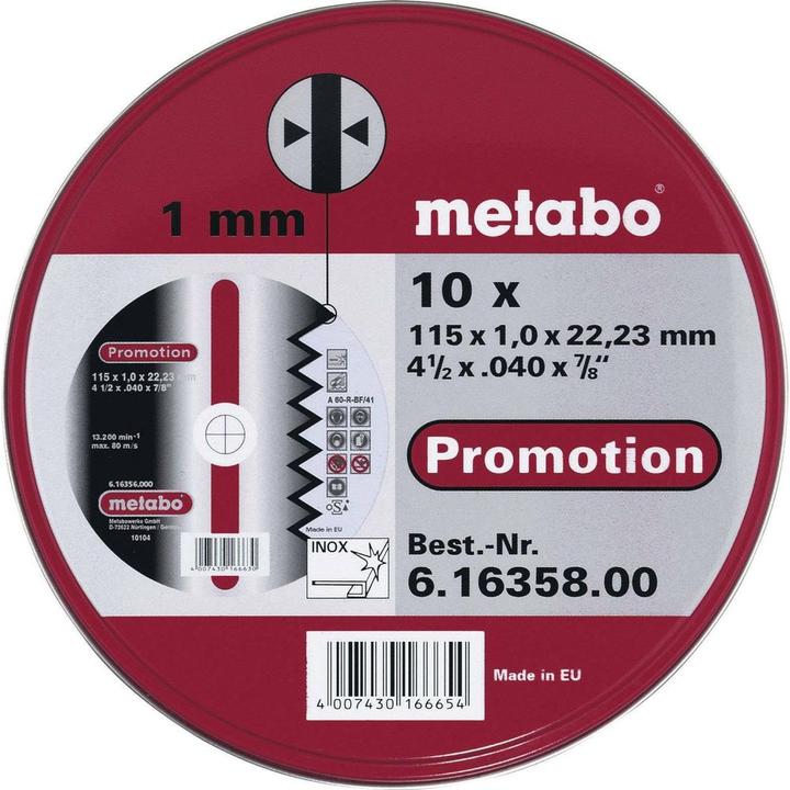 Actual product image Metabo Cut-off wheel set