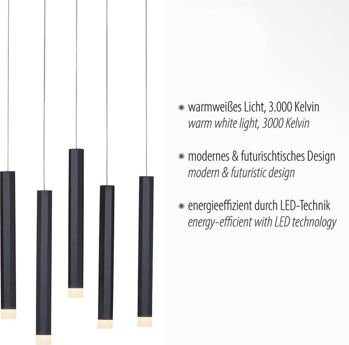 Nährwerte und Zutaten Selltec LED Pendellampe Pendel Bruno (5500 lm)