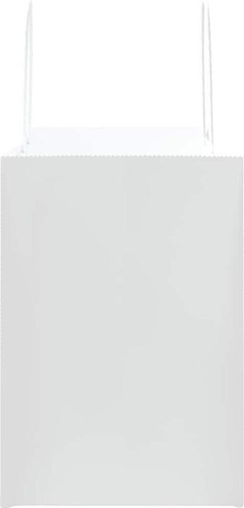 Immagine prodotto VidaXL Sacchetti di carta kraft 50 pezzi con manico bianchi 32x17x25 cm (Borsa da regalo, 50 x)