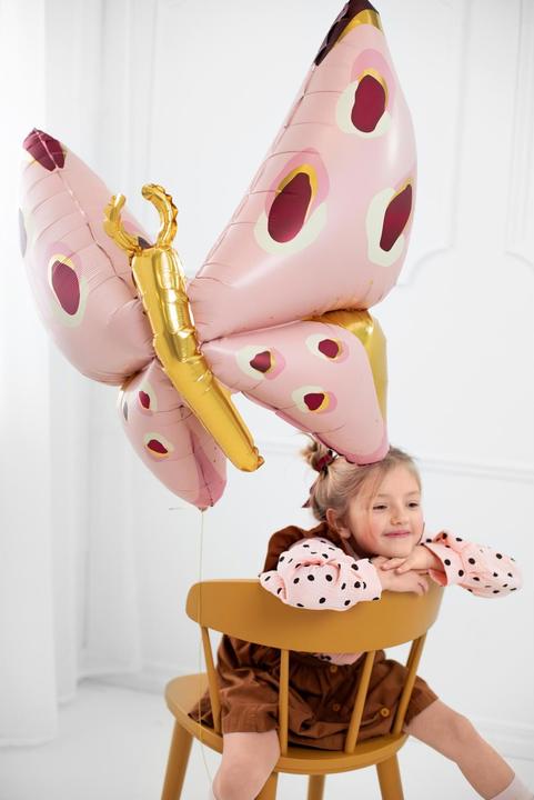 Immagine prodotto Partydeco Palloncino in foil Butterfly 120 x 87 cm, Oro/Rosa