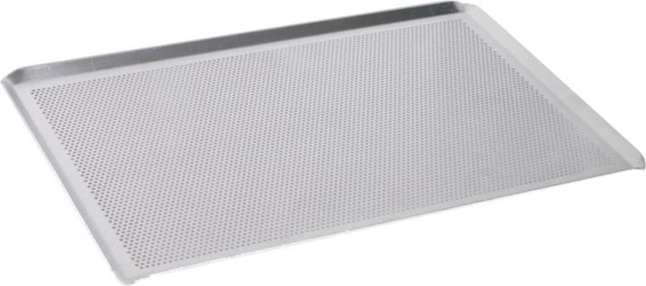 Contacto Backblech, perforiert 60x40cm mit schräg zulaufendem Rand aus Aluminium