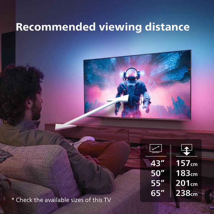 Produktbild Philips The One (55") 4K Ultra HD Smart TV Wi-Fi Anthracite, Grey (55", LED, 4K, 2023)