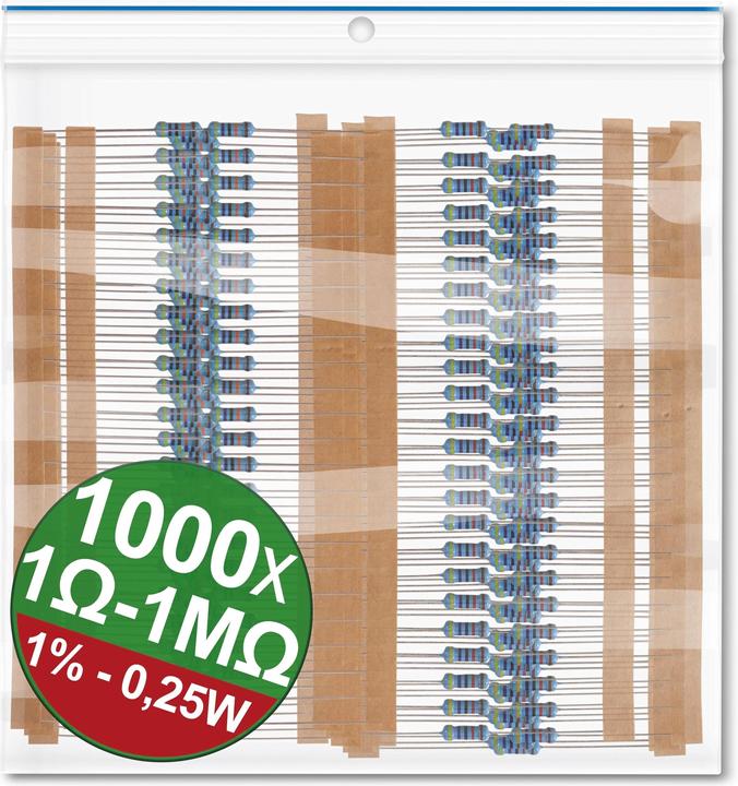 Produktbild Quadrios 22P037 Metallschicht-Widerstand Sortiment axial bedrahtet 0.25 W 1 % 1 Set