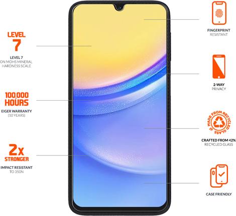 Produktbild Eiger Mountain Glass Black (1 Stück, Samsung Galaxy A15, Samsung Galaxy A15 5G)