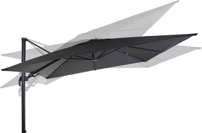 Immagine prodotto Swisshandel24 Ombrello semaforo Gastronomia, 3x4m (Ø5m) girevole, poliestere/alluminio 26kg antracite con