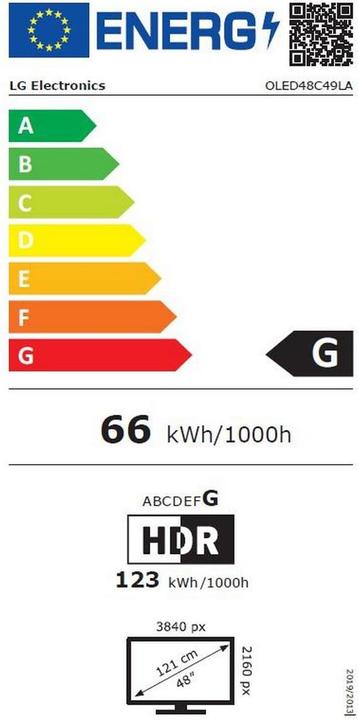 Energie-Label LG OLED48C49LA.AVS (48", C4, OLED, 4K, 2024)