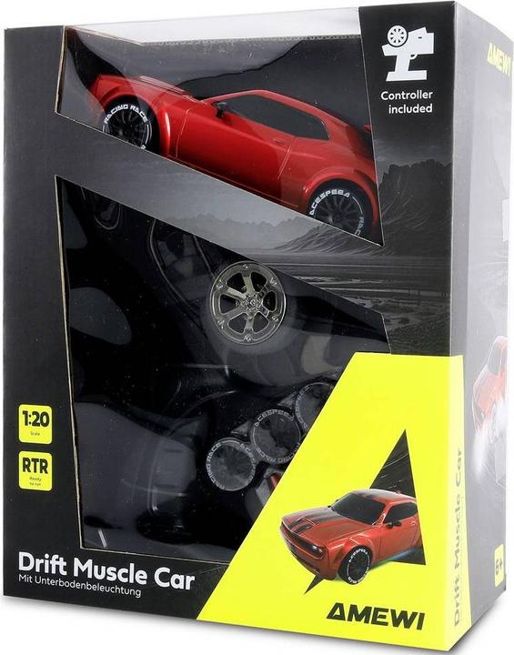 Produktbild Amewi Drift Muscle Car 4WD 1:20 RTR Rot, Altersempfehlung (RTR Ready-to-Run)