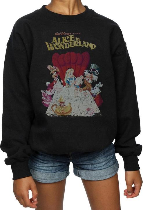 Actual product image Disney Girls Alice In Wonderland Retro Poster Sweatshirt (152, 158)