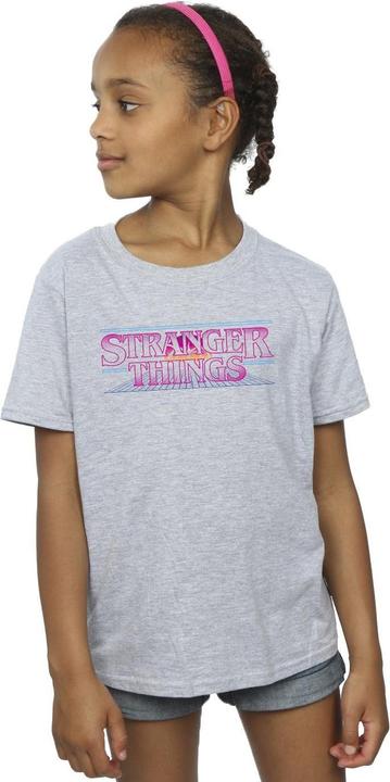 Immagine prodotto Netflix Stranger Things Retro Title Maglietta Ragazze (140, 146)