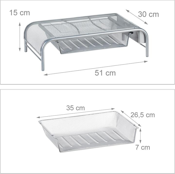 Image du produit Relaxdays Support pour moniteur avec tiroir