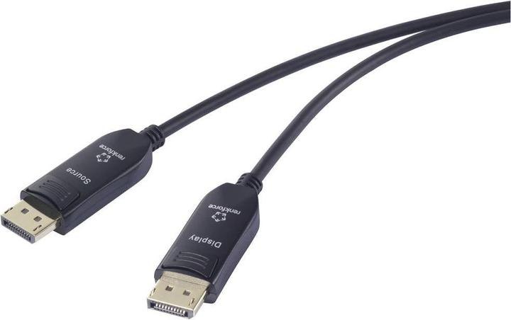 Renkforce Glasfaser / DisplayPort Anschlusskabel DisplayPort Stecker, DisplayPor (30 m, DisplayPort)