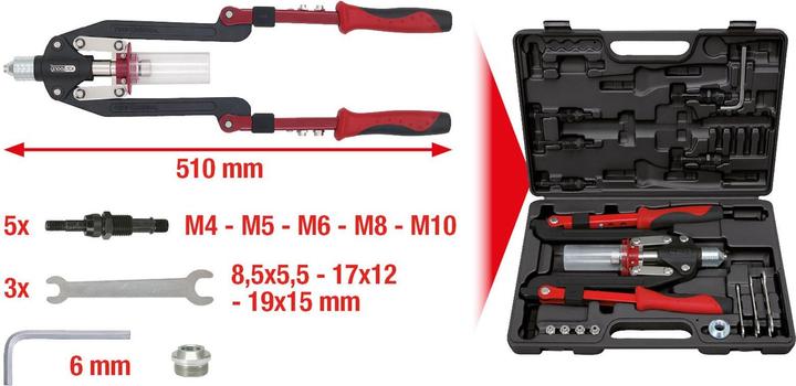 Actual product image KS Tools Universal riveting pliers set (19 mm)