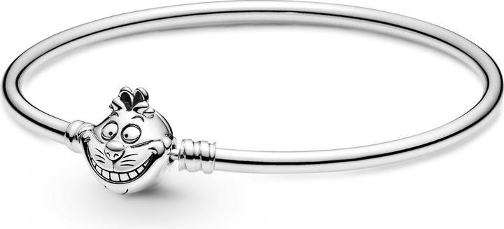 Pandora Disney Alice nel paese delle meraviglie Stregatto Bangle (21 cm, Argento 925)