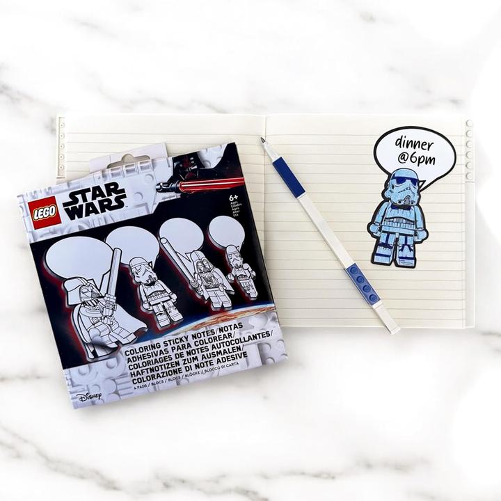 Actual product image LEGO Star Wars Darth Vader Coloring Sticky Notes Set (7 x 12 cm)