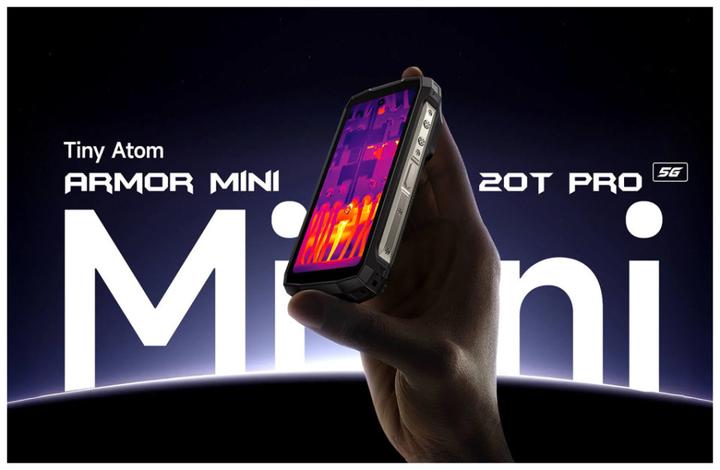 Actual product image Ulefone ARMOR MINI 20T PRO 5G 8/256GB MECHA BLACK (256 GB, Mecha Black, 4.70", Dual SIM, 50 Mpx, 5G)