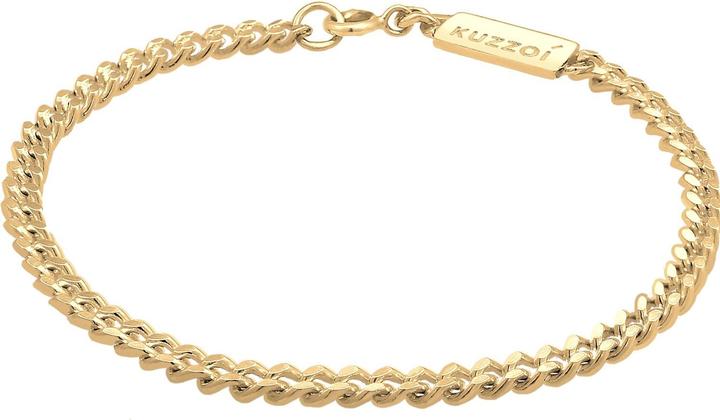Immagine prodotto Kuzzoi Bracciale Basic Uomo Panzerkette Pezzo Solido Argento 925 (19 cm, Argento 925)