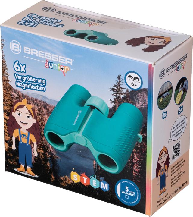 Produktbild Bresser Junior Kinderfernglas 6x21 grün (6 x, 21 mm)